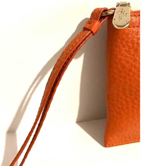 Cole haan Vibrant Orange Leather wristlet Clutch - Picture 2 of 7